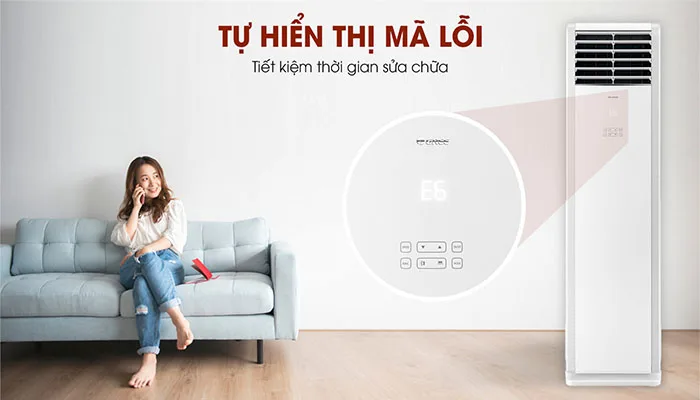 Điều hoà tủ đứng Gree 1 Chiều 36000Btu GVC36AL-K6NNC7A