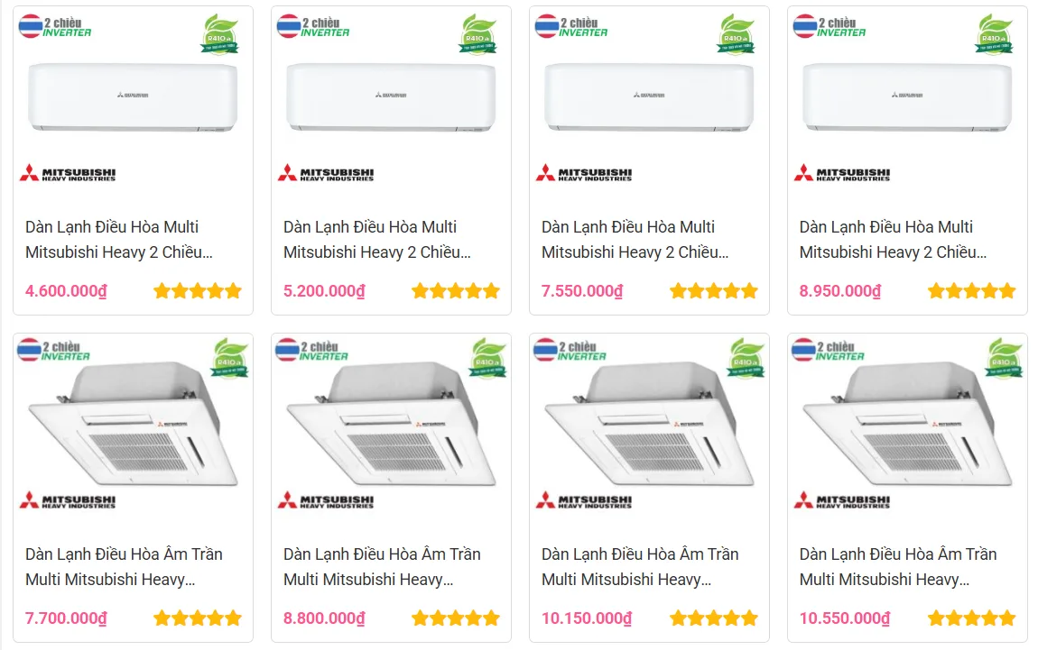 Báo Giá Điều Hòa Multi Mitsubishi Heavy Tốt Nhất 2025
