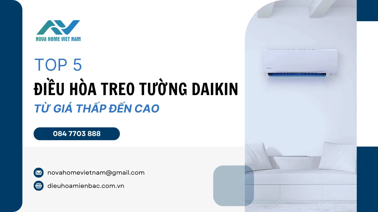 TOP 5 mã điều hòa treo tường Daikin từ giá thấp đến cao