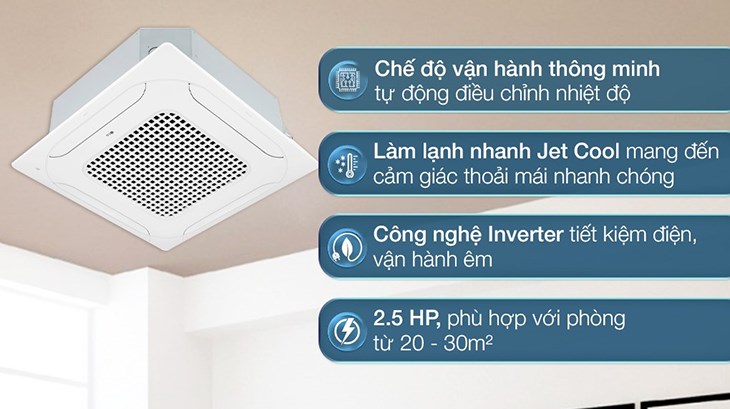Tiết kiệm điện với điều hoà âm trần nối ống gió