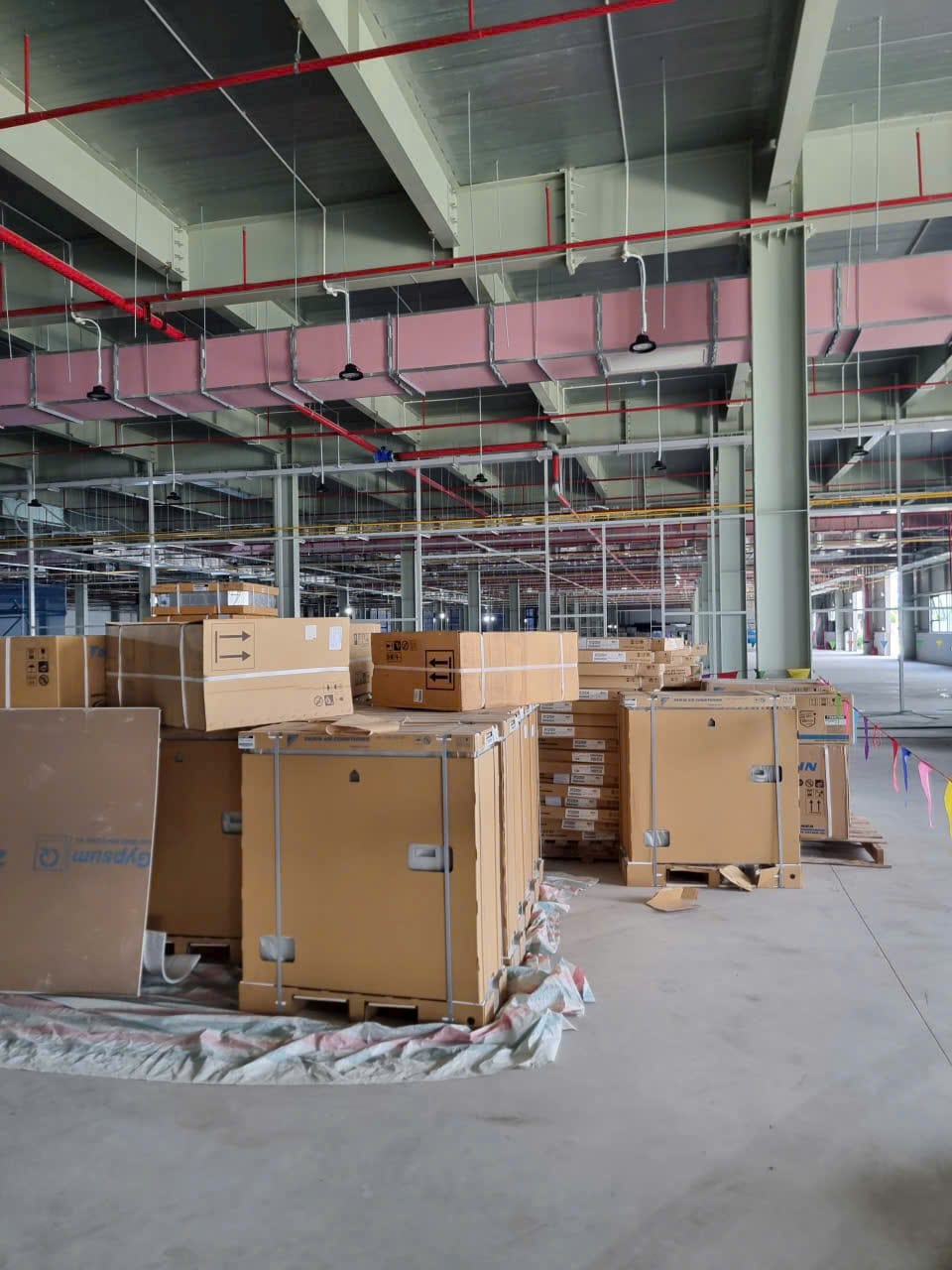 Cung cấp lắp đặt điều hoà âm trần Daikin  Tại nhà xưởng sản xuất Bắc Giang