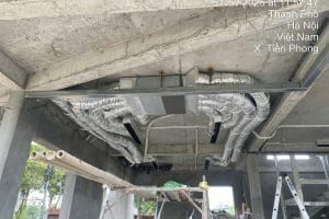 Thi công điều hoà giấu trần nối ống gió daikin tại khu đô thị Hà Phong Mê Linh