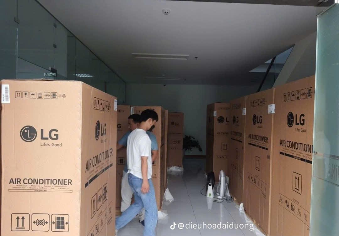 Thi công phân phối điều hòa tủ đứng LG số lượng lớn