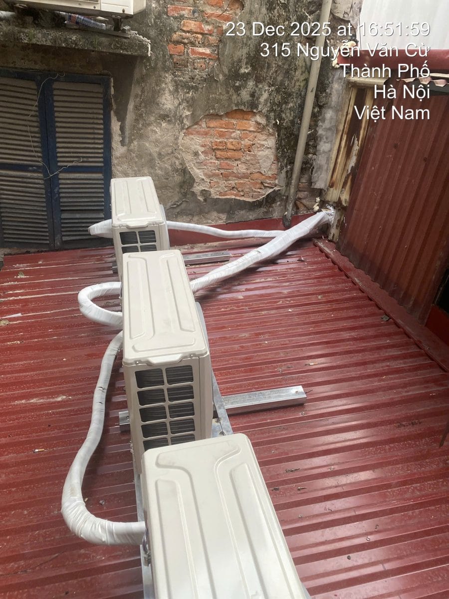 Lắp đặt điều hòa treo tường midea cho hệ thông siêu thị Winmart