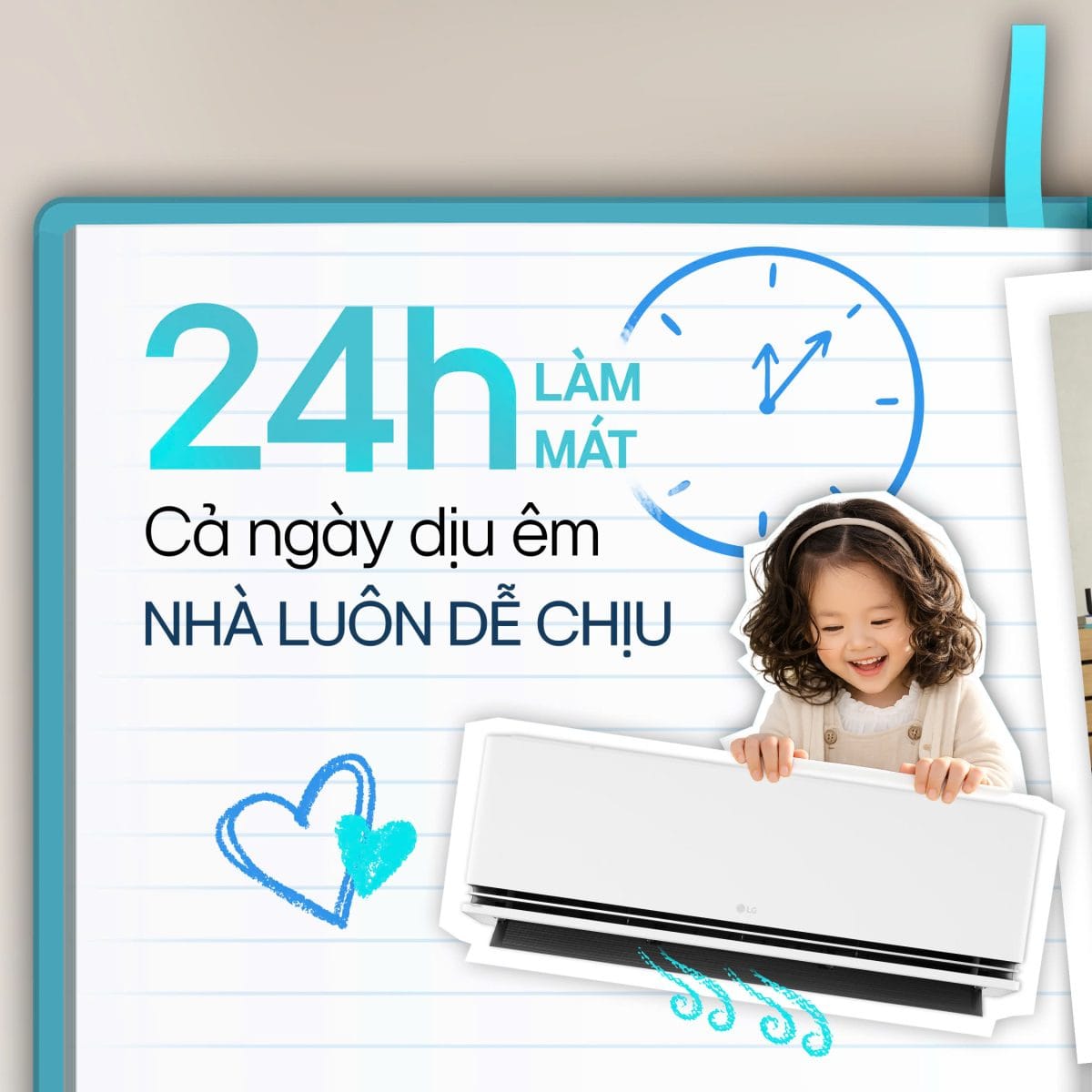 NHẬT KÝ 24 GIỜ LÀM VIỆC CÙNG ĐIỀU HÒA LG DUALCOOL AI AIR