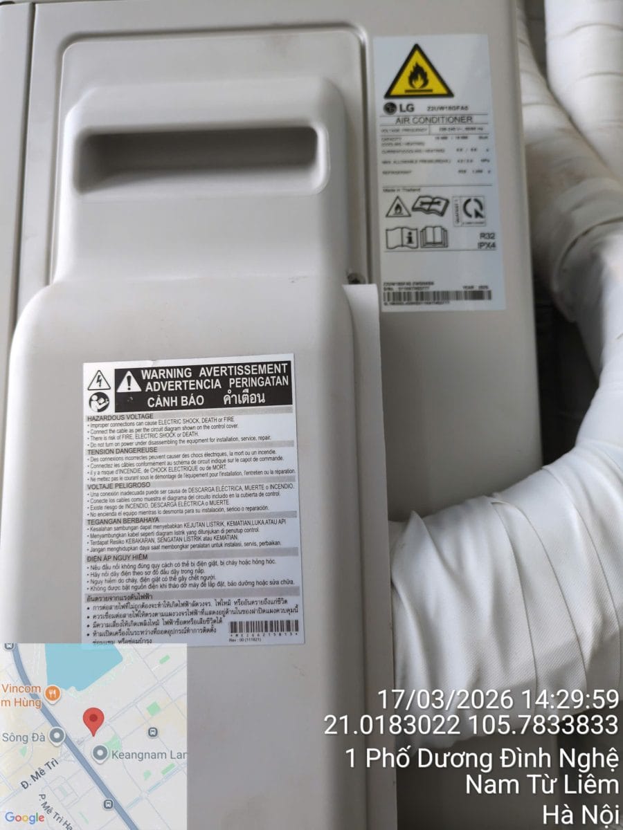 điều hòa âm trần 1 hướng thổi Multi LG