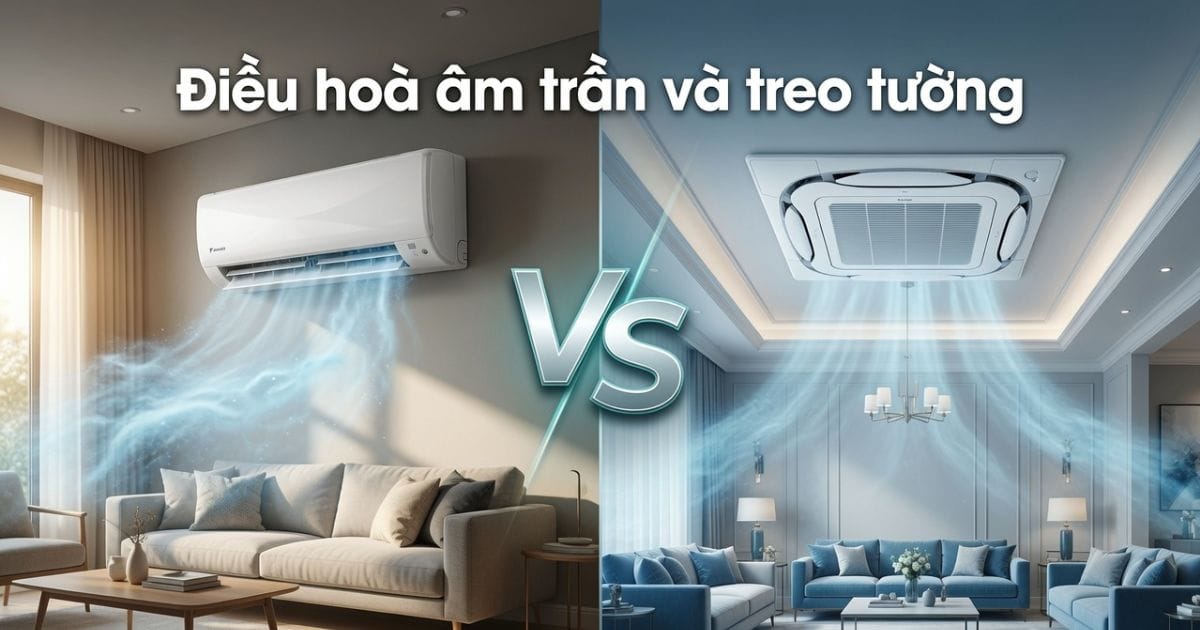 Điều hòa treo tường và điều hòa âm trần: So sánh chi tiết, nên chọn loại nào?